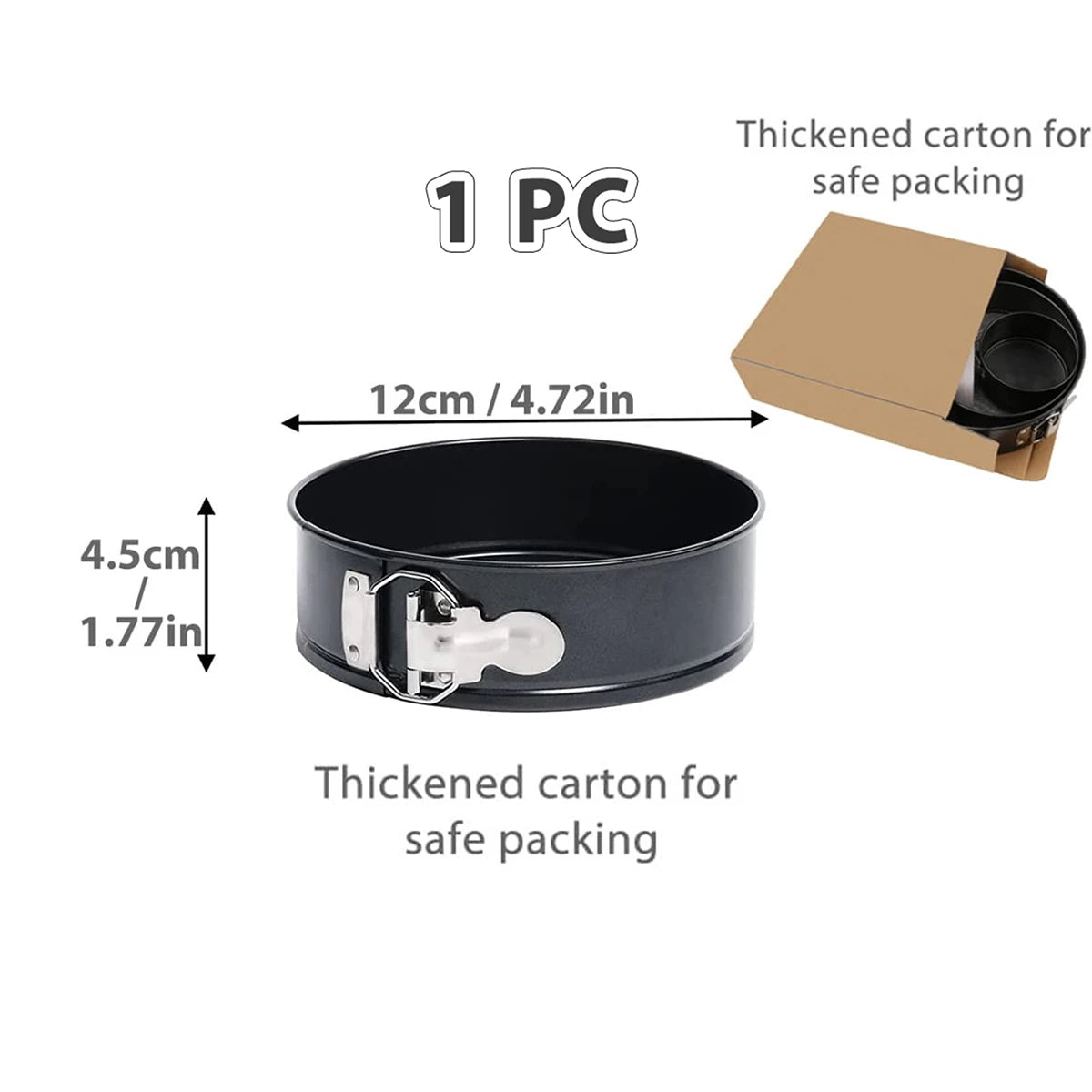 Moules à Gâteaux Ronds Antiadhésifs - Set 3 Pièces