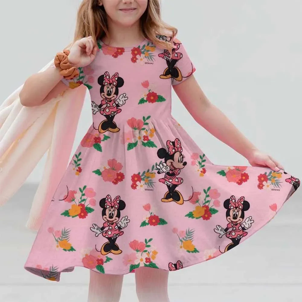 Robe Mini Mickey Été 2025 pour Filles - Style Princesse
