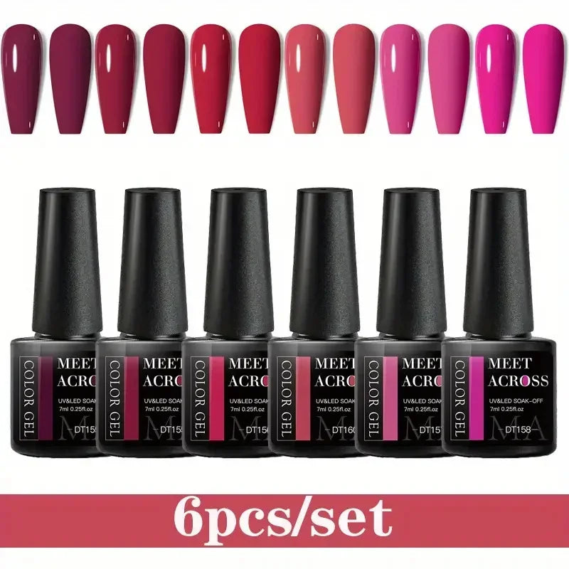 Kit Gel Vernis Macaron 6 Couleurs