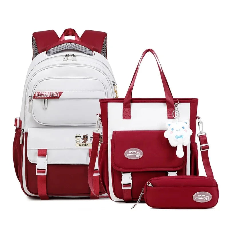 Sac à Dos Harajuku Grande Capacité en Tissu Oxford