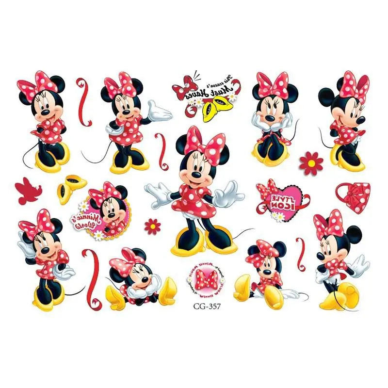 Autocollant Tatouage Mickey & Minnie - Étanche 1 Pièce