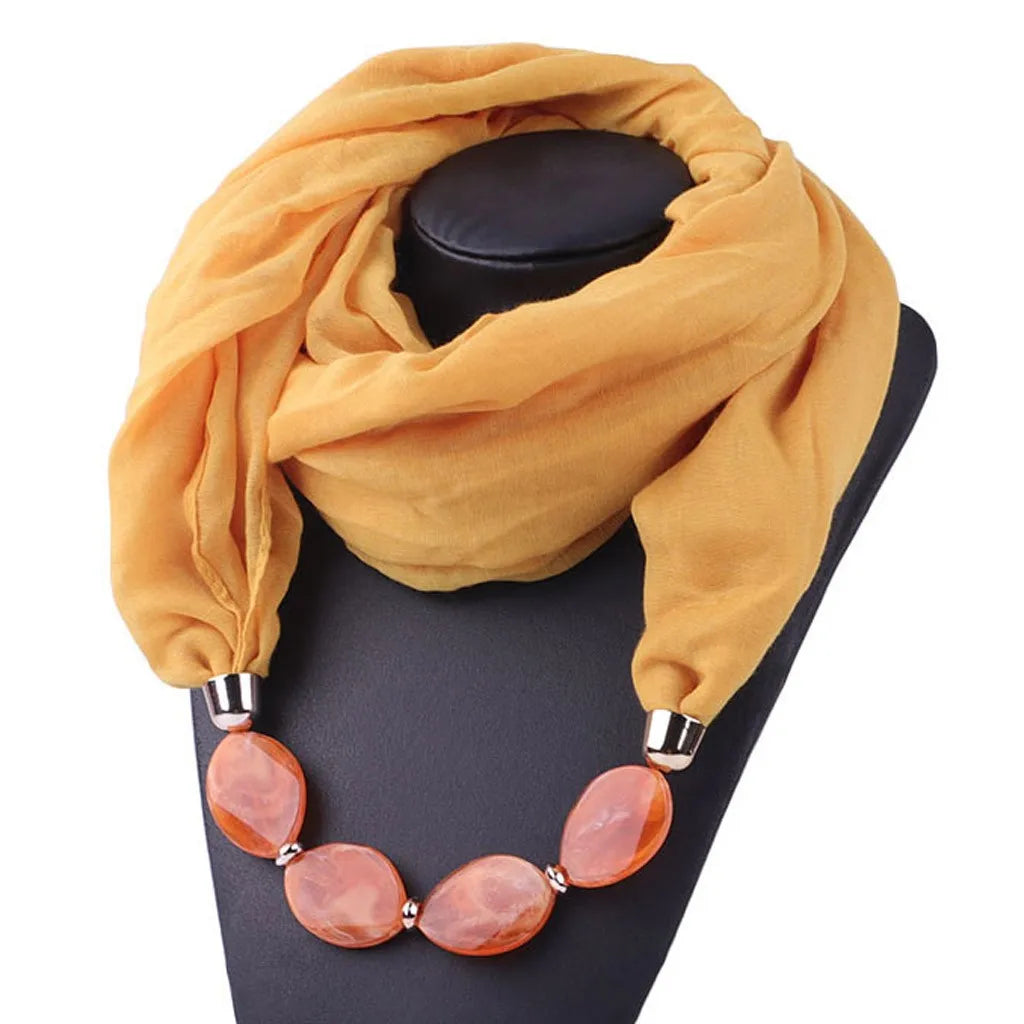 Ethnic Chic Scarf & Pendant Set for Women