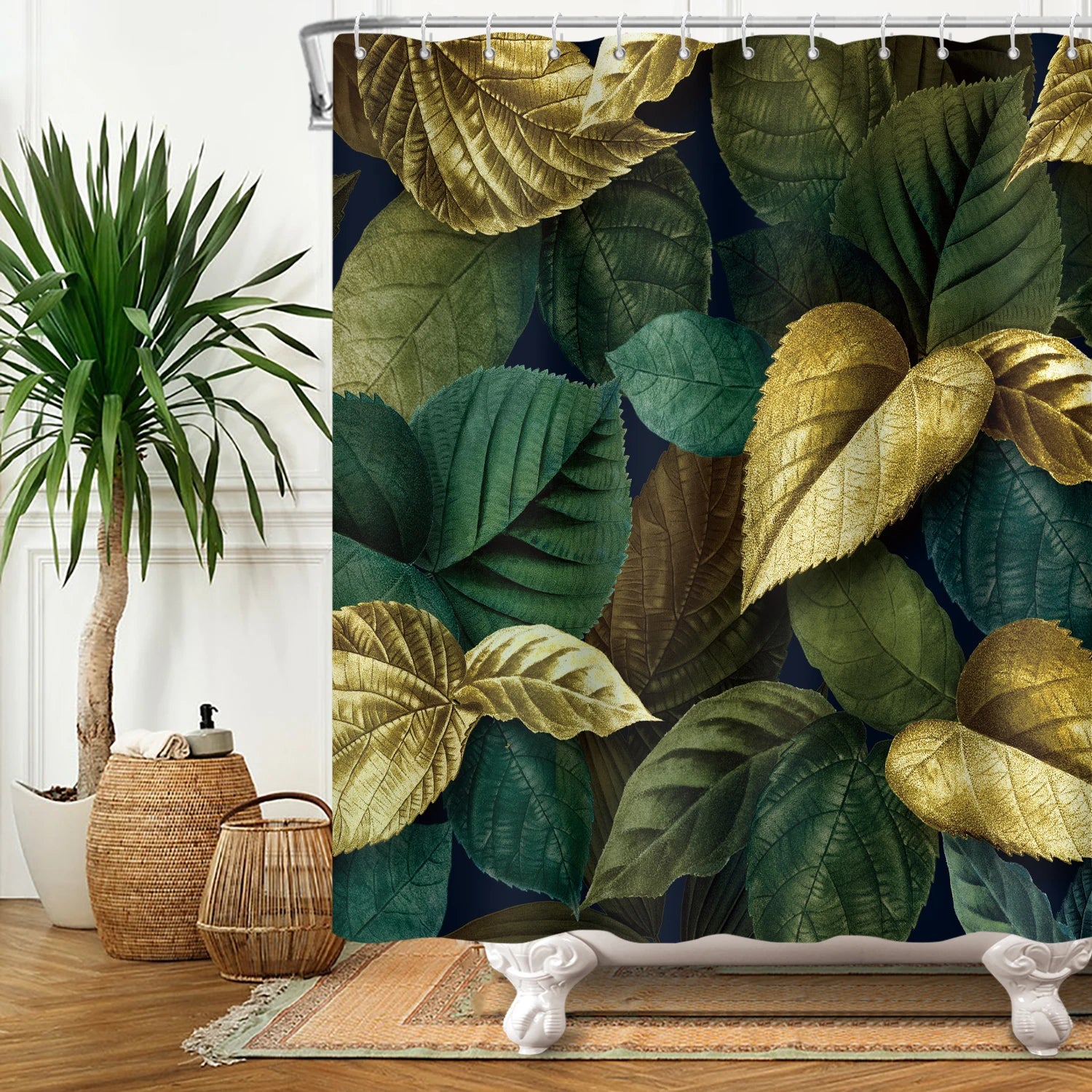 Rideau de Douche Feuillage Écologique