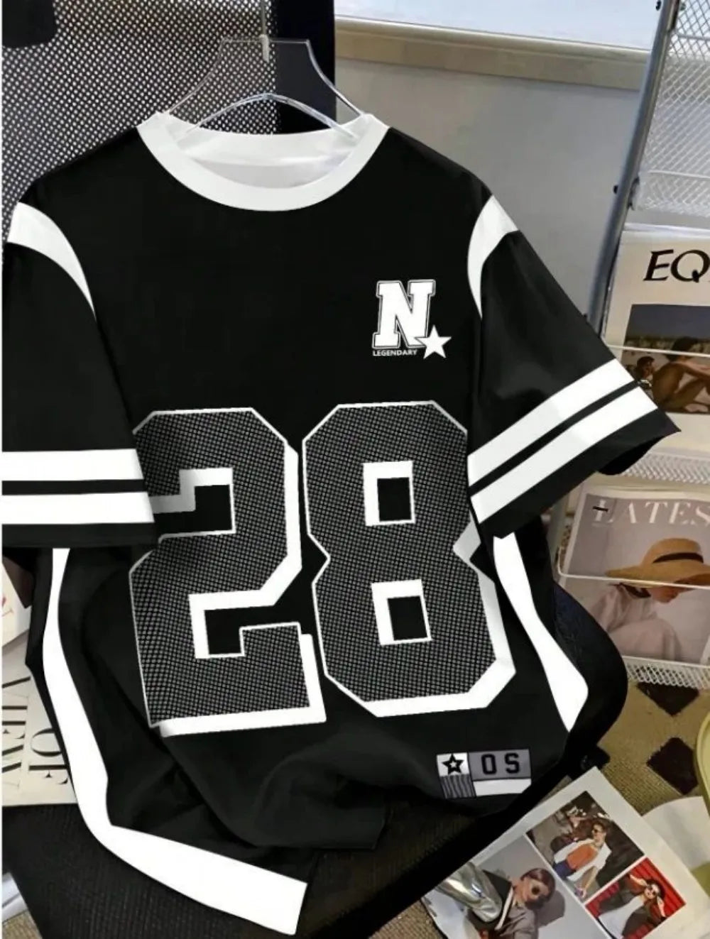 T-shirt été homme imprimé urbain col rond respirant