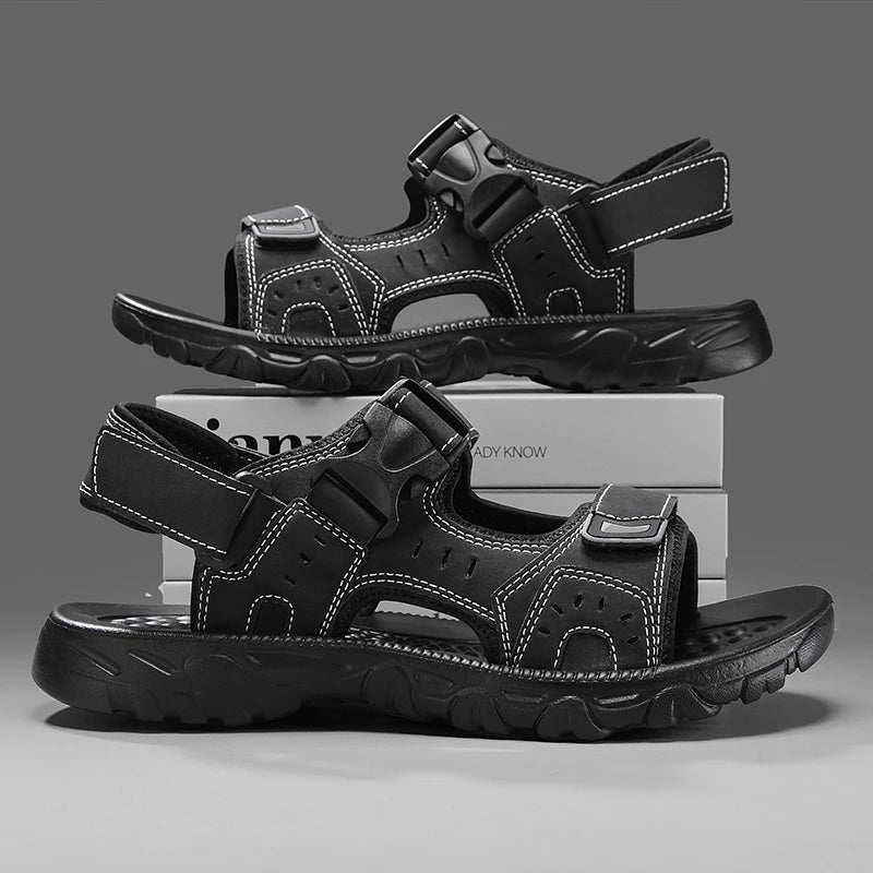 Lightweight PU Summer Sandals for Men - Outdoor Comfort