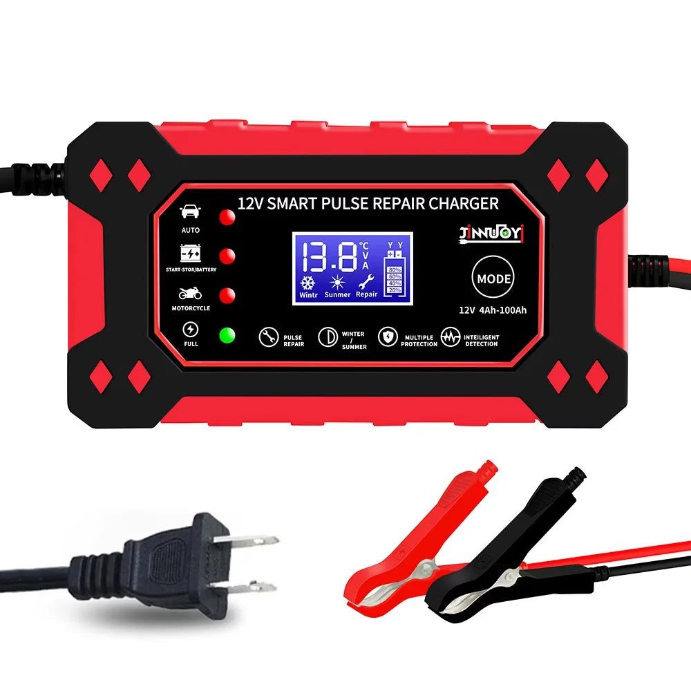 SmartCharge 6A LCD Car & Motorcycle Battery Charger