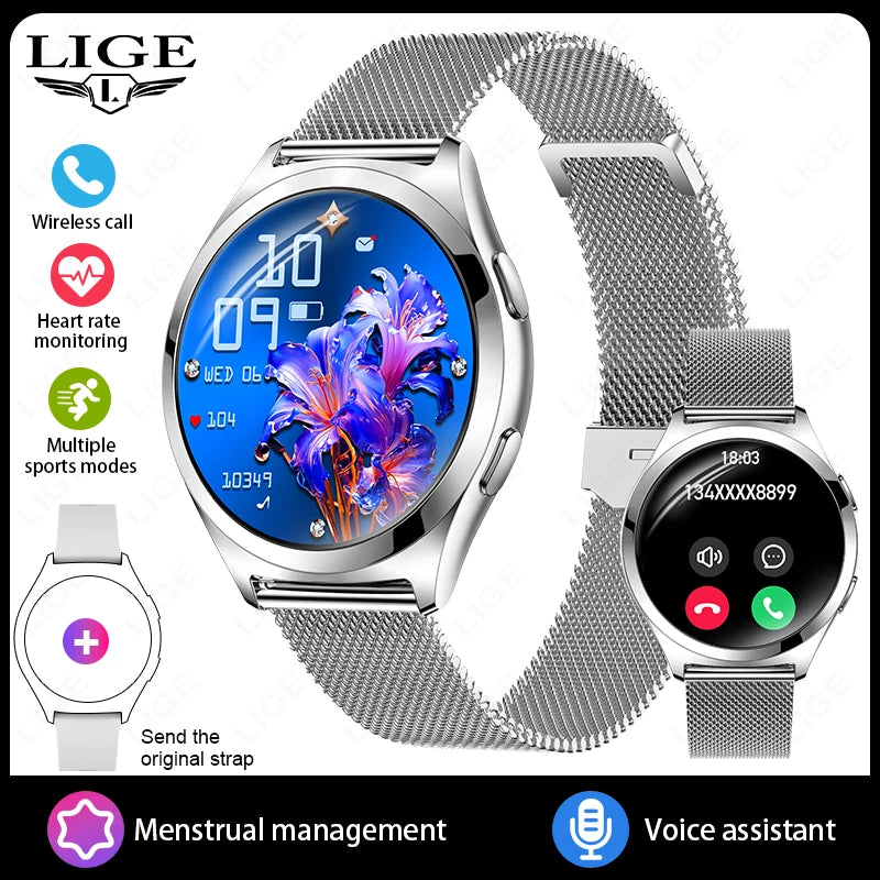 LIGE Smartwatch Femme Étanche & Connectée