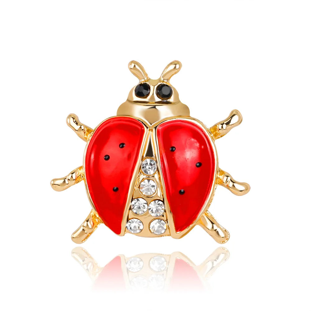 Broche Coccinelle Vintage Étoilée