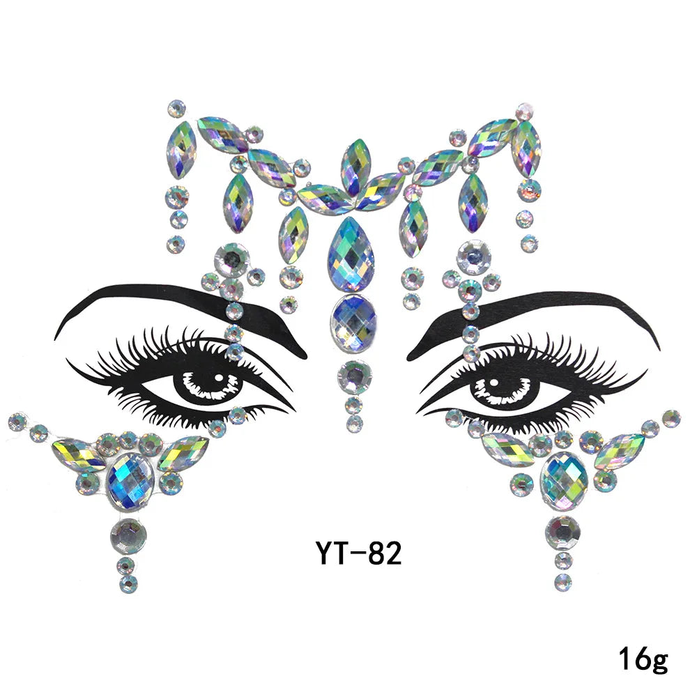 Tatouages 3D Glamour pour Visage - DJBS