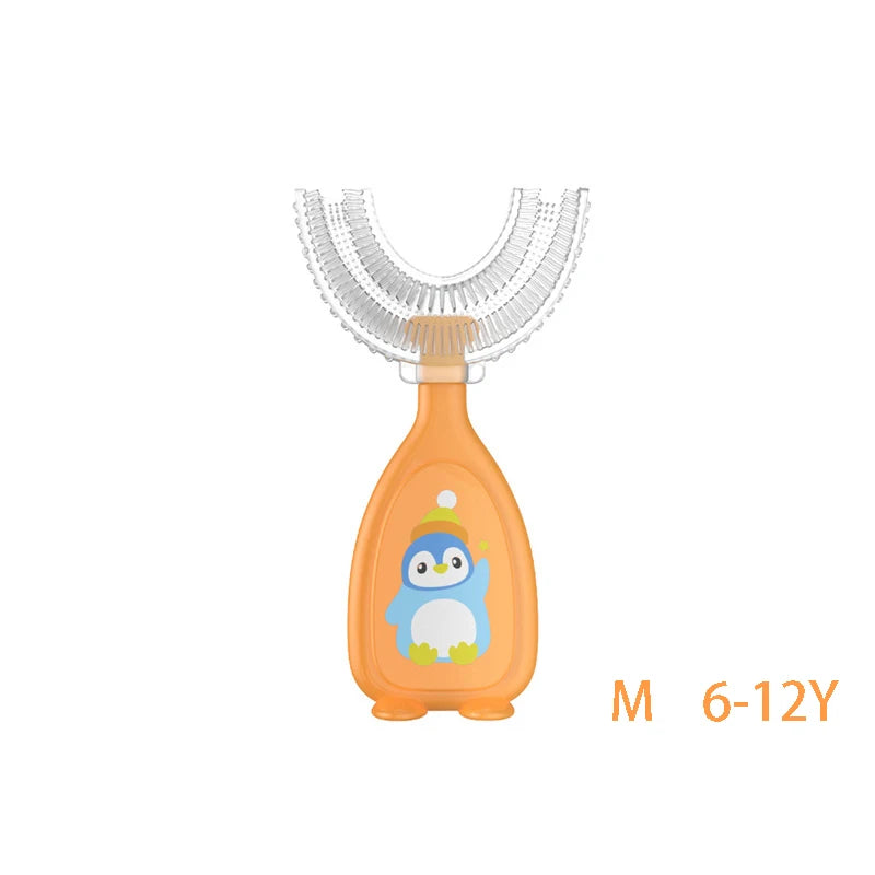 U-Shaped 360° Baby Toothbrush & Teether Silicone Care
