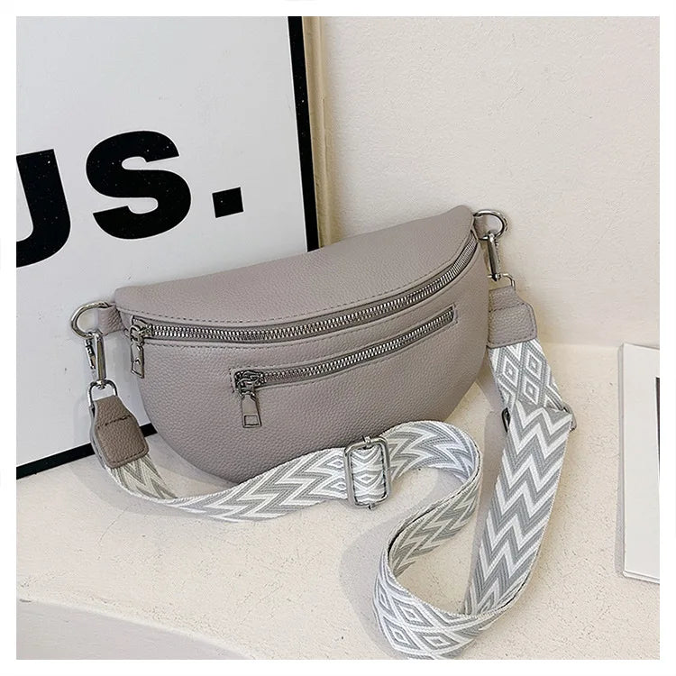 Chic Multi-Pocket PU Leather Women's Crossbody Bag