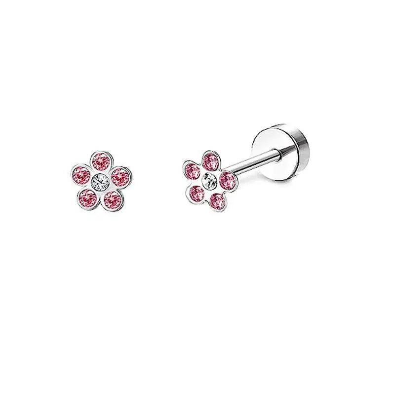 Boucles d'oreilles Lune Cœur en Acier Inoxydable