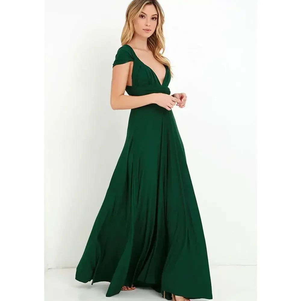 Robe Maxi V-neck Bohème - Élégance d'Été Femme