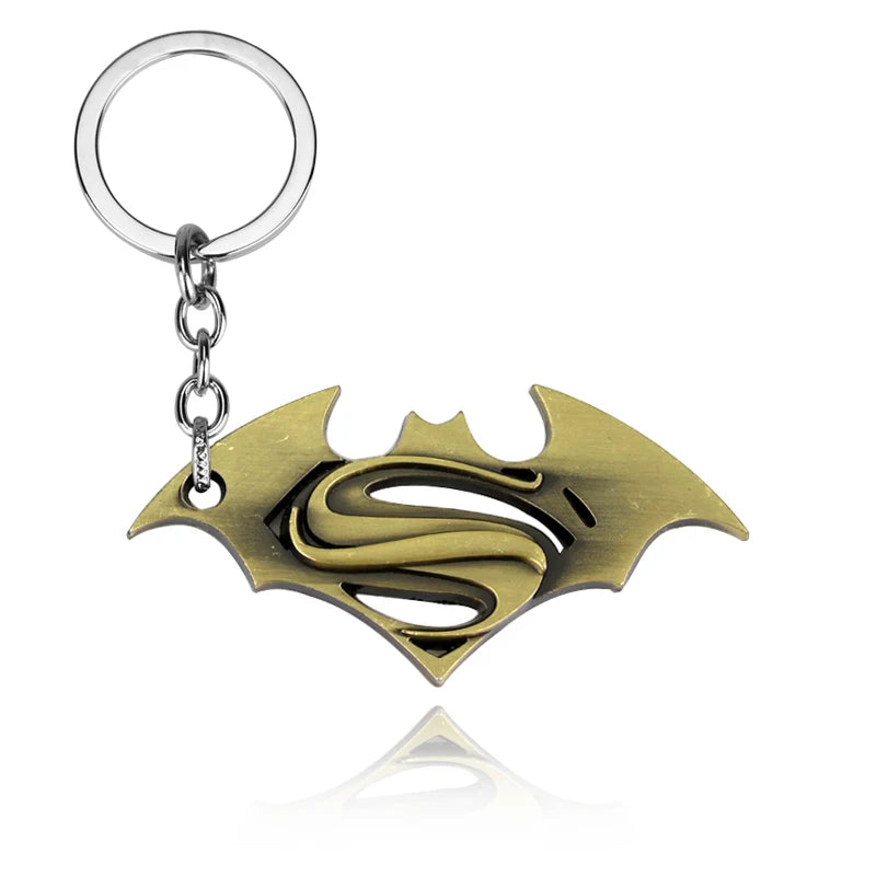 Superman Bat Keychain - Metal Pendant for Fans