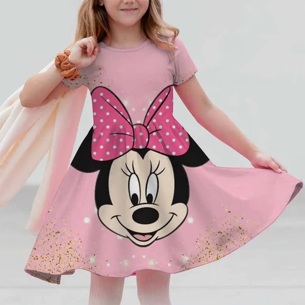 Robe Mini Mickey Été 2025 pour Filles - Style Princesse