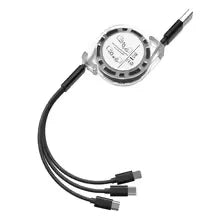 Câble 3 en 1 Nylon Tressé - Charge Rapide Universelle