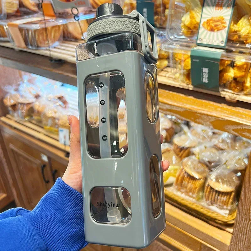 Bouteille Kawaii Pastel Portable 700/900ml avec Paille