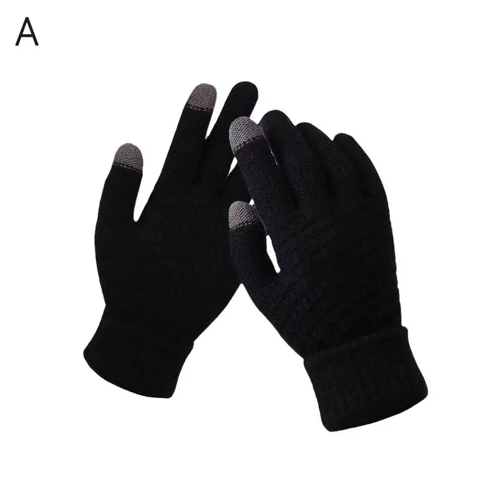 Gants d'hiver tactiles en laine pour femmes élégants.