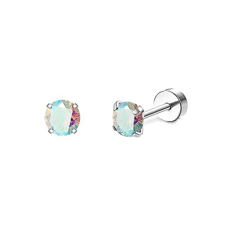 Boucles d'oreilles Lune Cœur en Acier Inoxydable