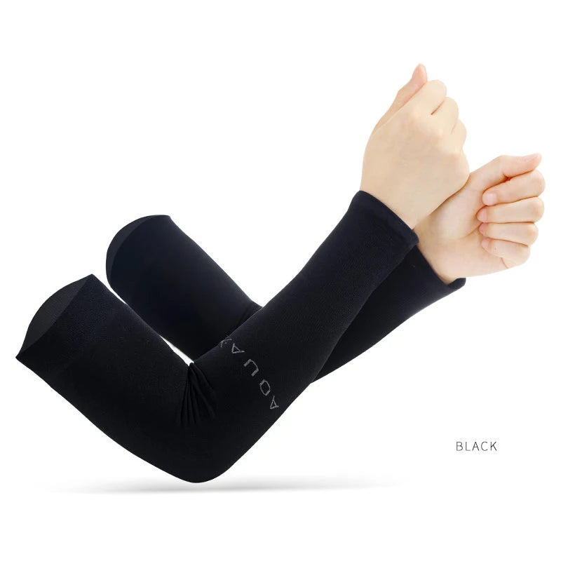SilkShield UV Arm Covers & Fingerless Cycling Gloves