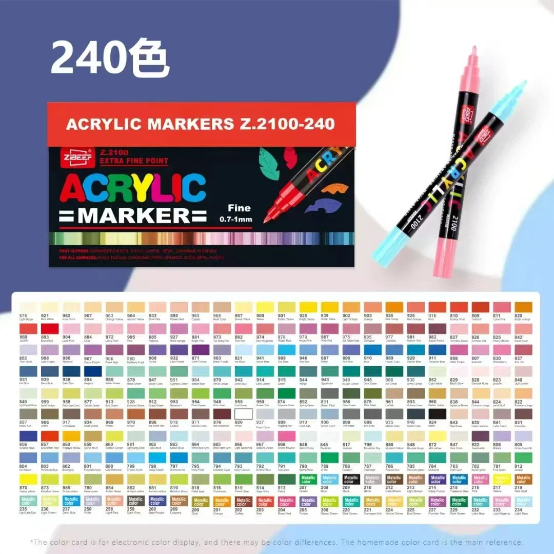 Marqueurs Acryliques Vibrants 240 Couleurs