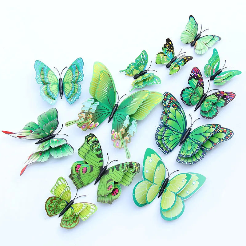 3D Butterfly Wall Decals - Colorful Home Decor Set