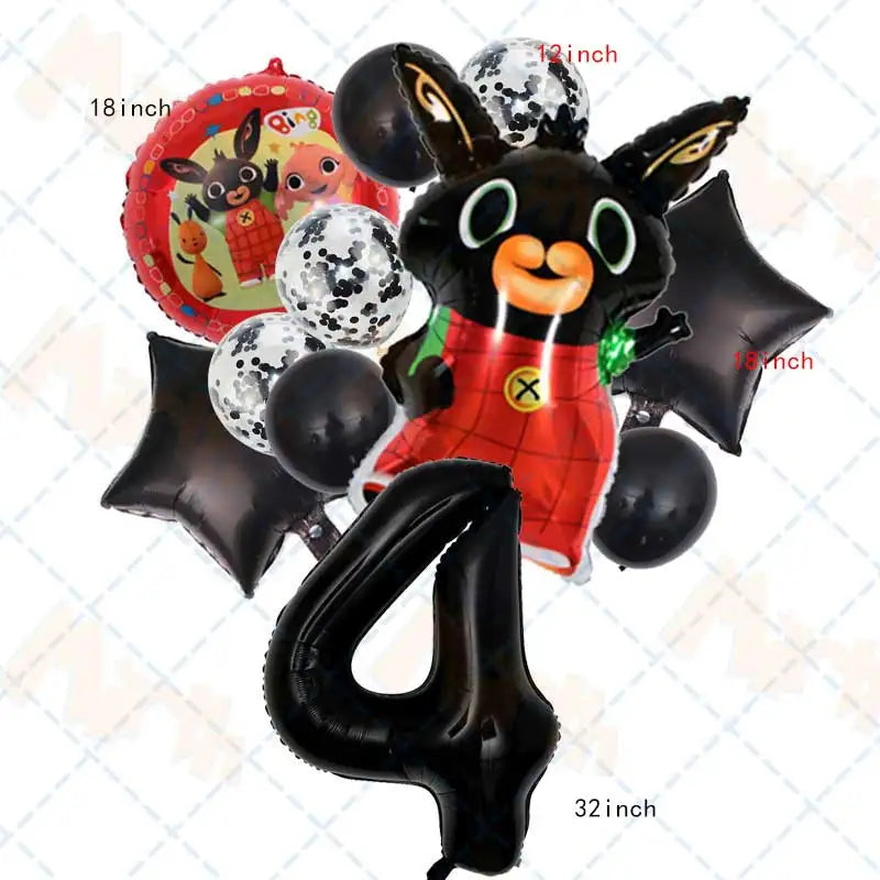 Fête Lapin Rouge et Noir