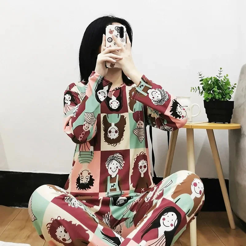 Pyjama Cartoon Coréen Élégant