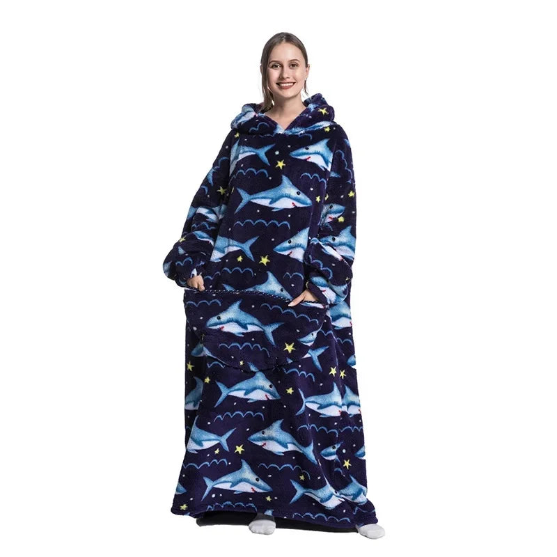 Ultra Couverture à Capuche Cocooning Hiver Unisexe