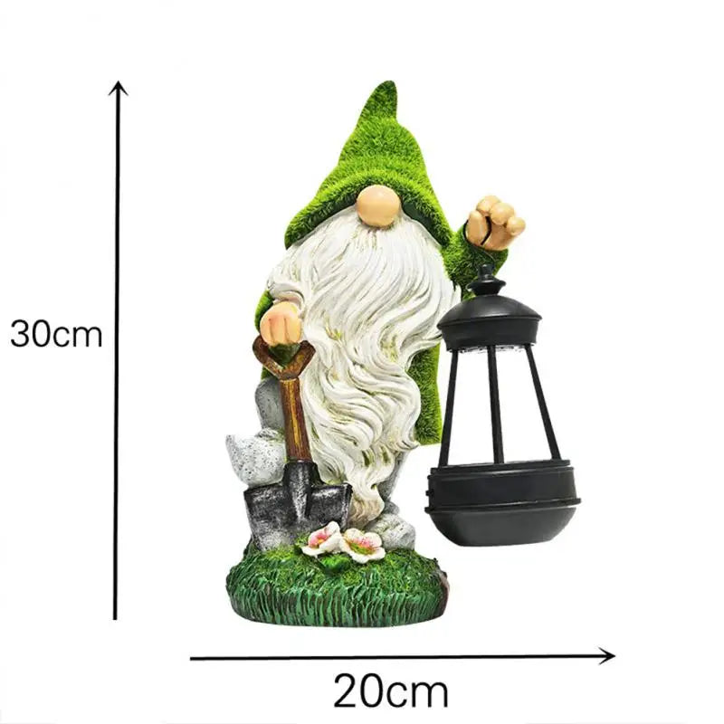 Gnome Lumineux de Jardin en Résine