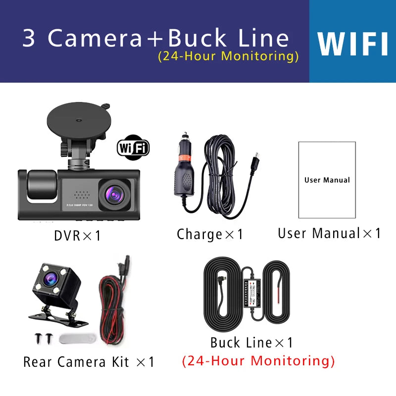 DashCam 3C WiFi 1080P - Enregistreur Auto