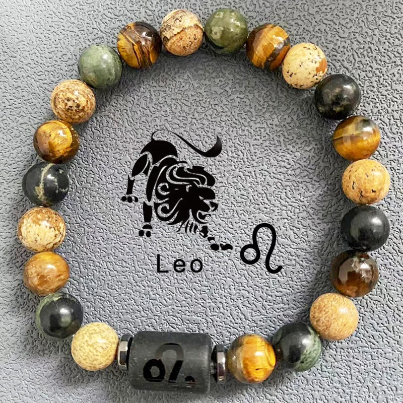 Bracelet Couple Zodiaque en Agate Oeil de Tigre
