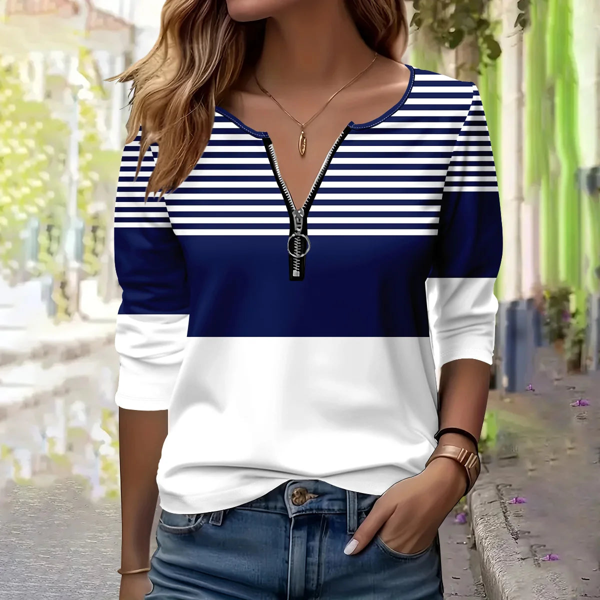 Chic Long-Sleeve Summer Tee for Women