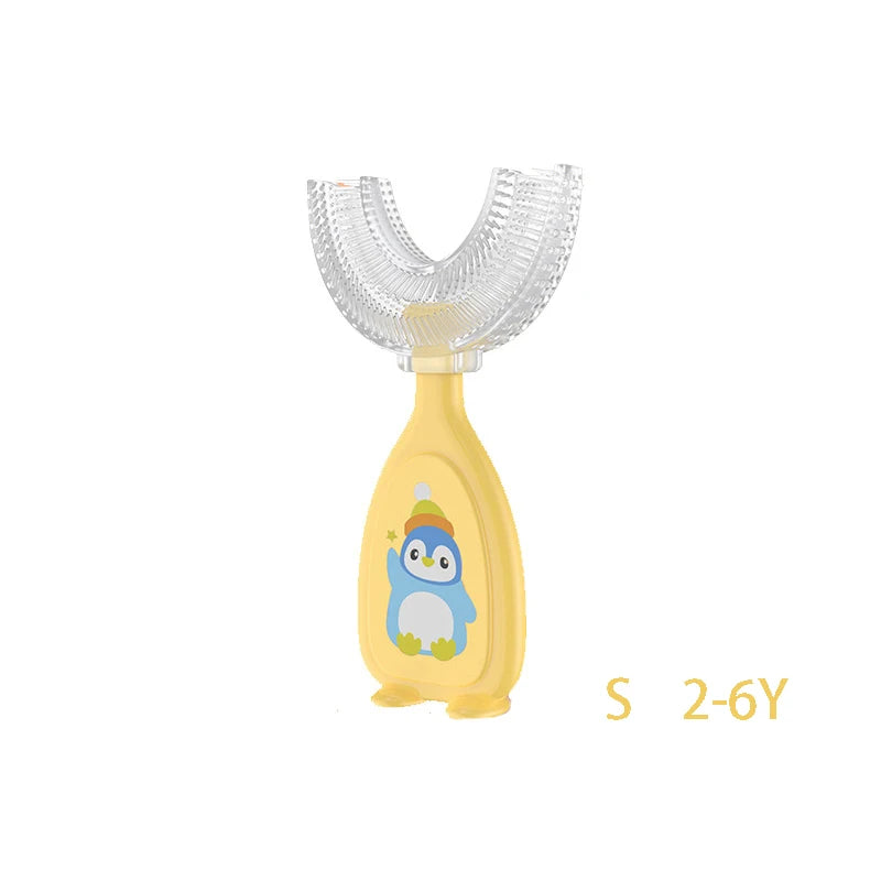 U-Shaped 360° Baby Toothbrush & Teether Silicone Care