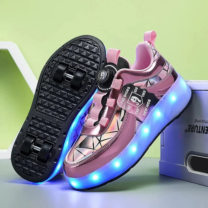 Rollers Adulte LED USB - Patins Lumineux Rechargeables