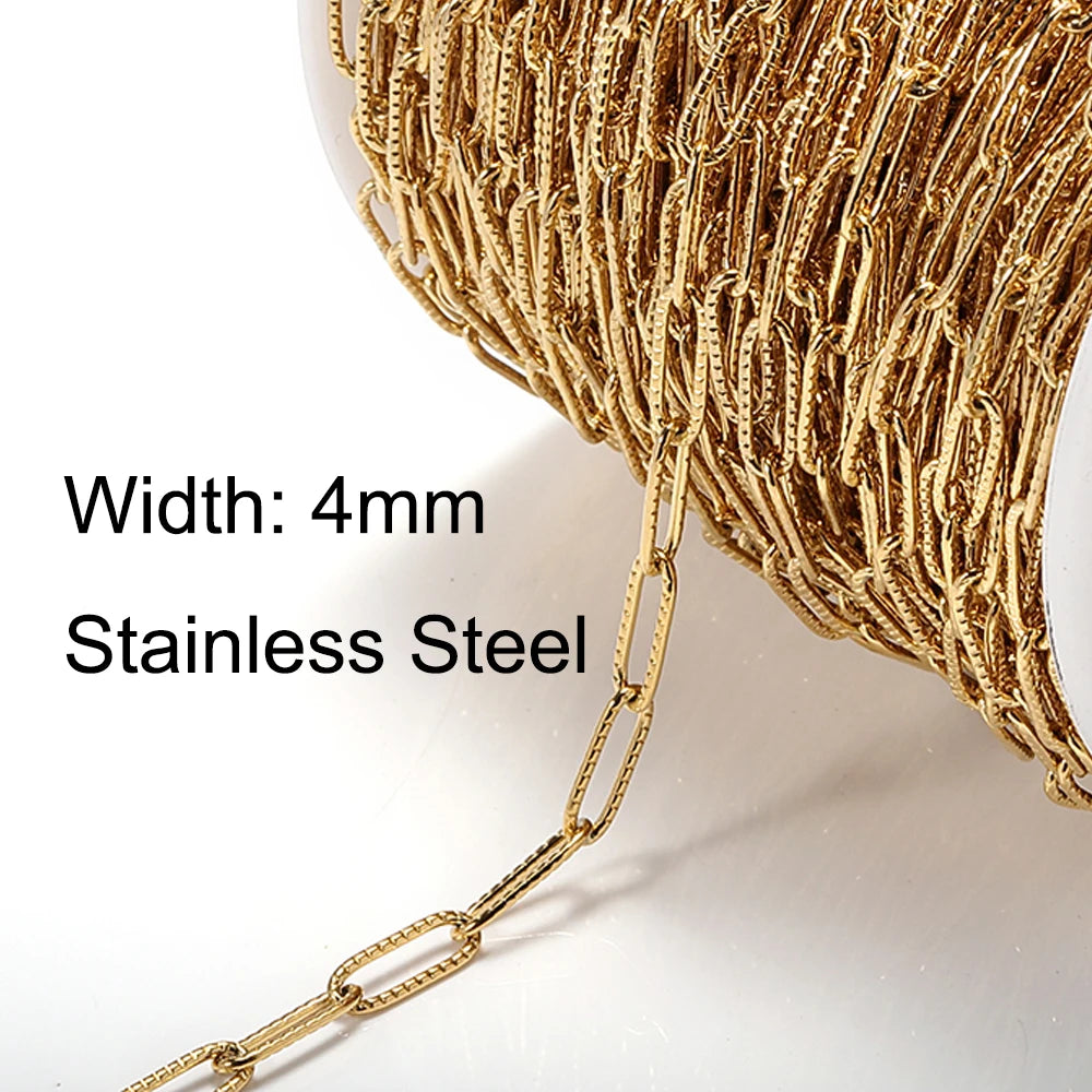 Stainless Steel Star Link Chain for DIY Jewelry