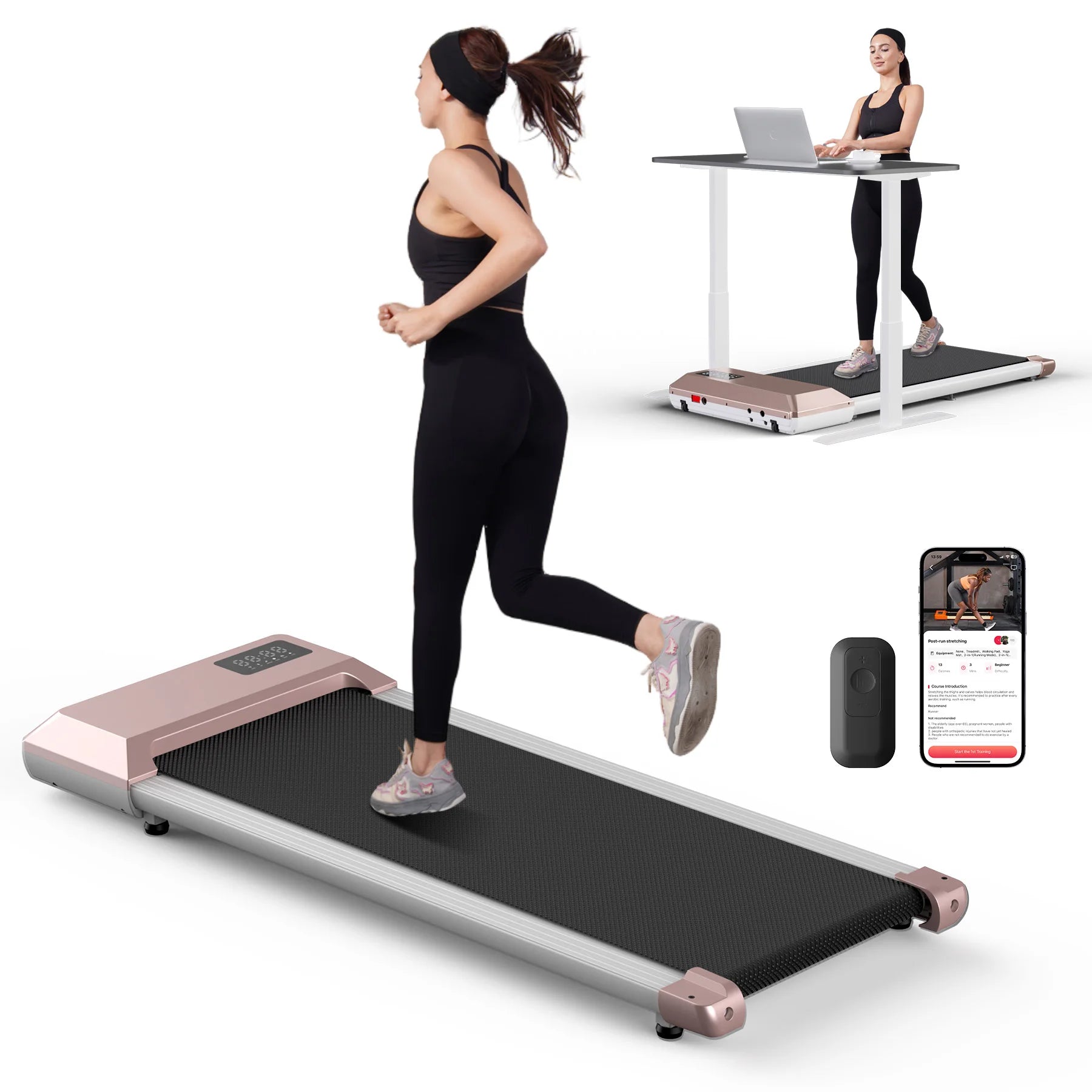 MarcheFit Pro: Tapis de Bureau 2.5HP Antichoc Connecté