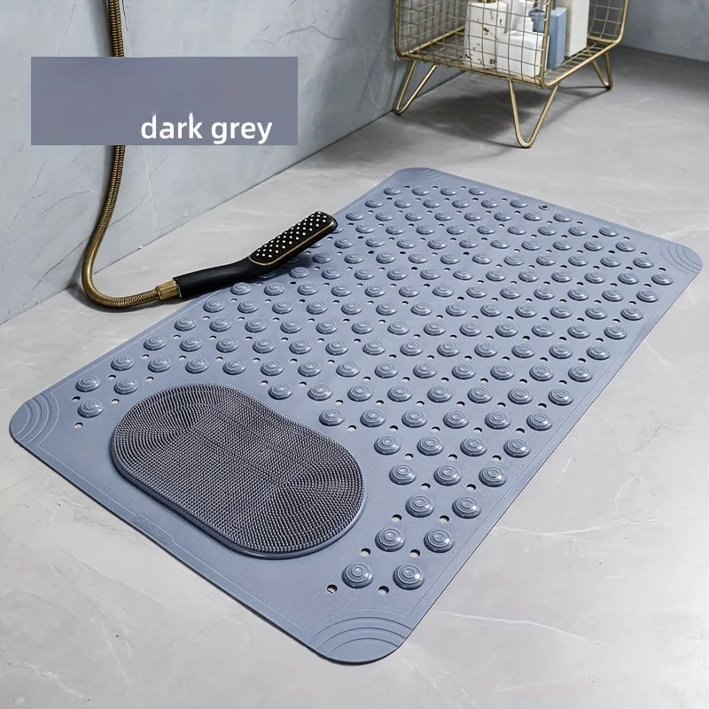 Tapis de douche antidérapant bleu pois 80 cm