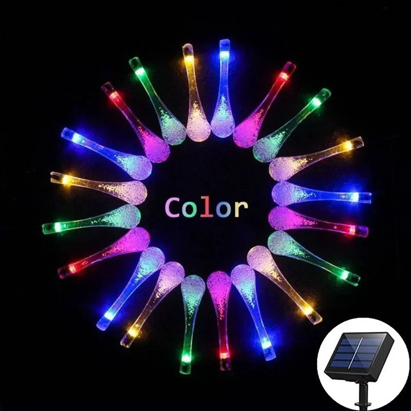 Guirlande Solaire Goutte d'Eau - Lumières Extérieures