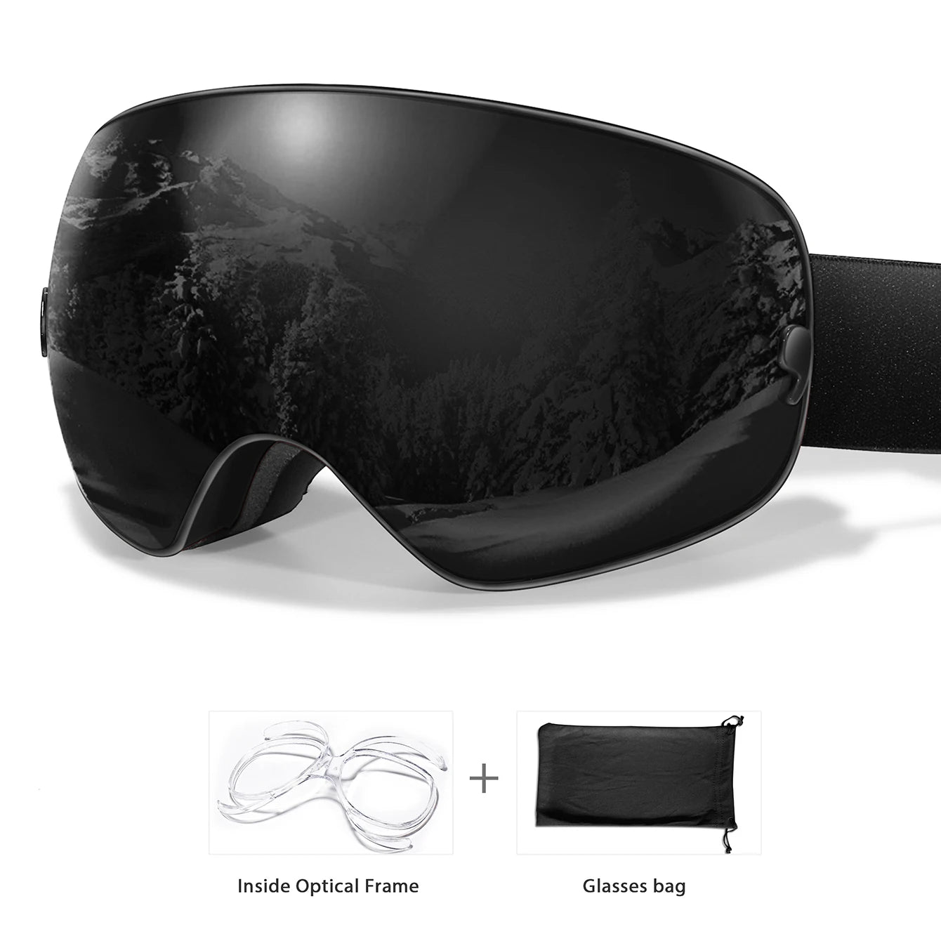 Lunettes Ski UV400 Anti-buée Mixte + Sac Offert
