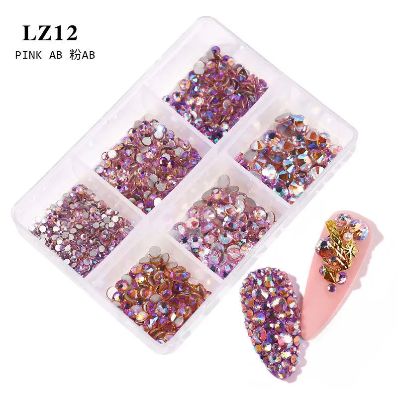 Kit Strass AB Champagne pour Nail Art