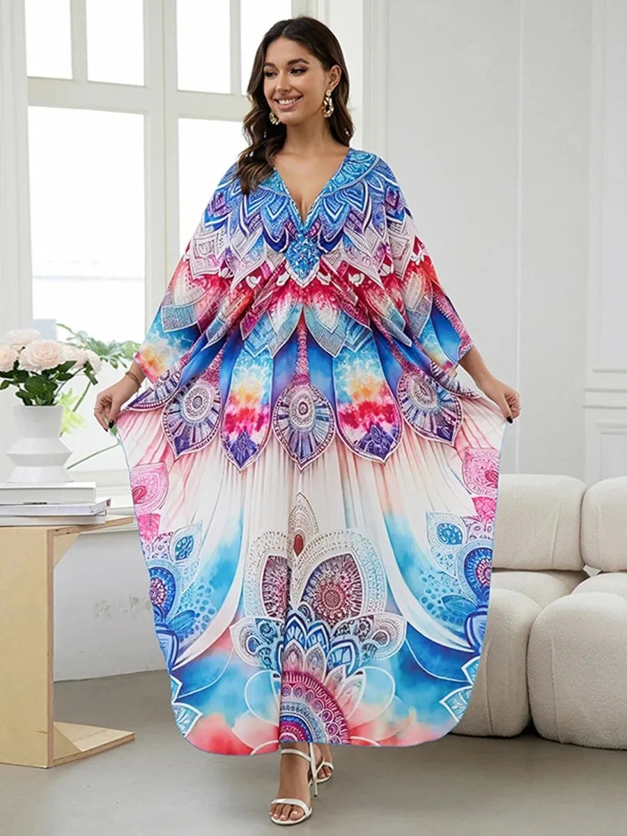 Chic Beach Robe & Kids Bikini Set - Sun Protection