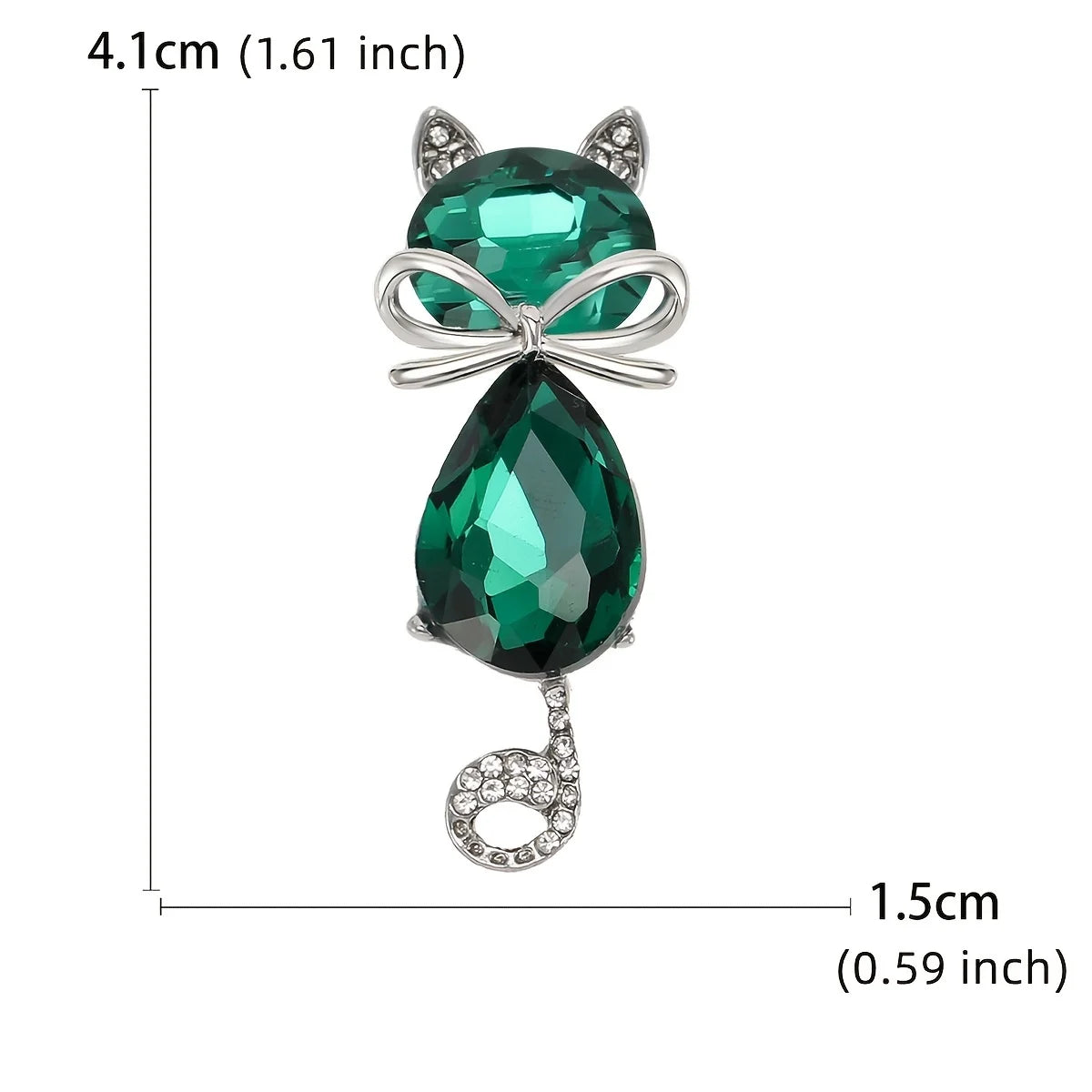 Broche Éclat Chaton en Cristal - Élégance Féline