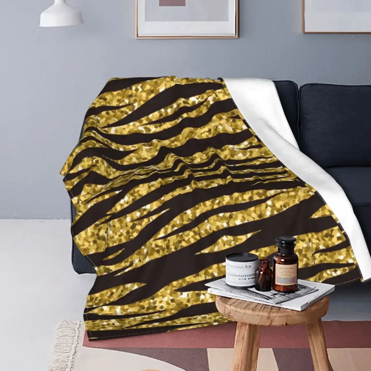 Tigre Marron: Couverture Douce & Chaude Rayée