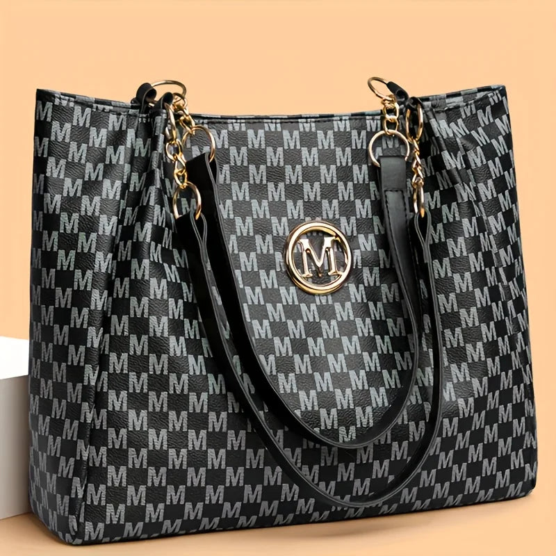 Sac Vintage M en cuir synthétique - Grand tote chic