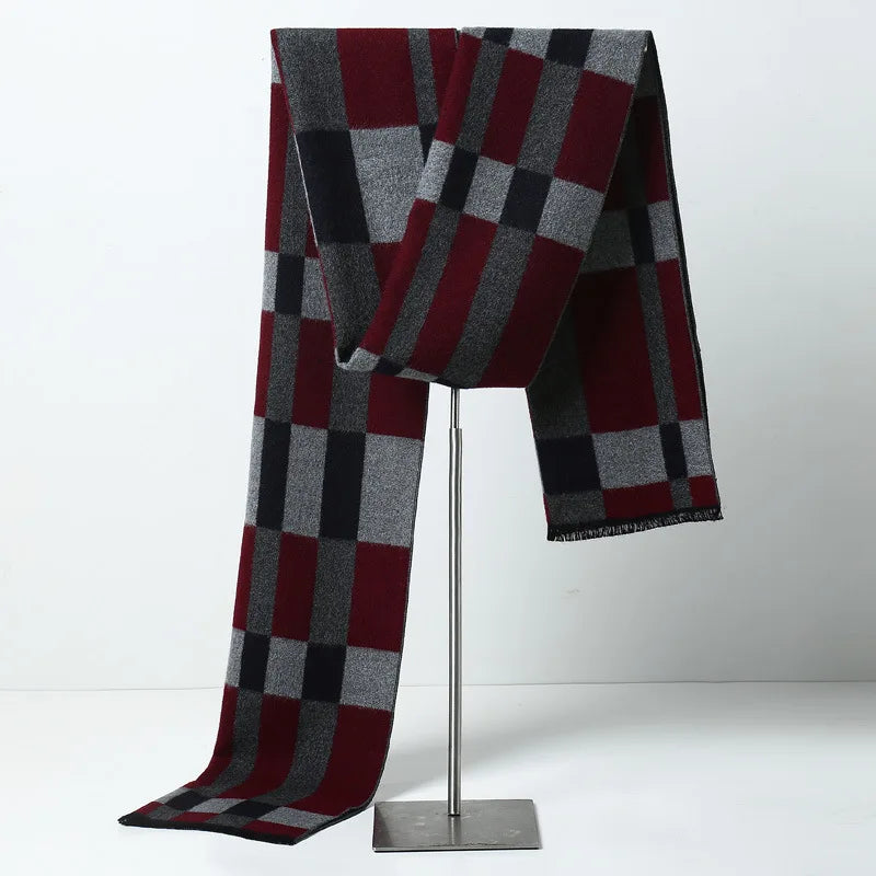 Plaid Pashmina Scarf: Men's Cozy Winter Wrap