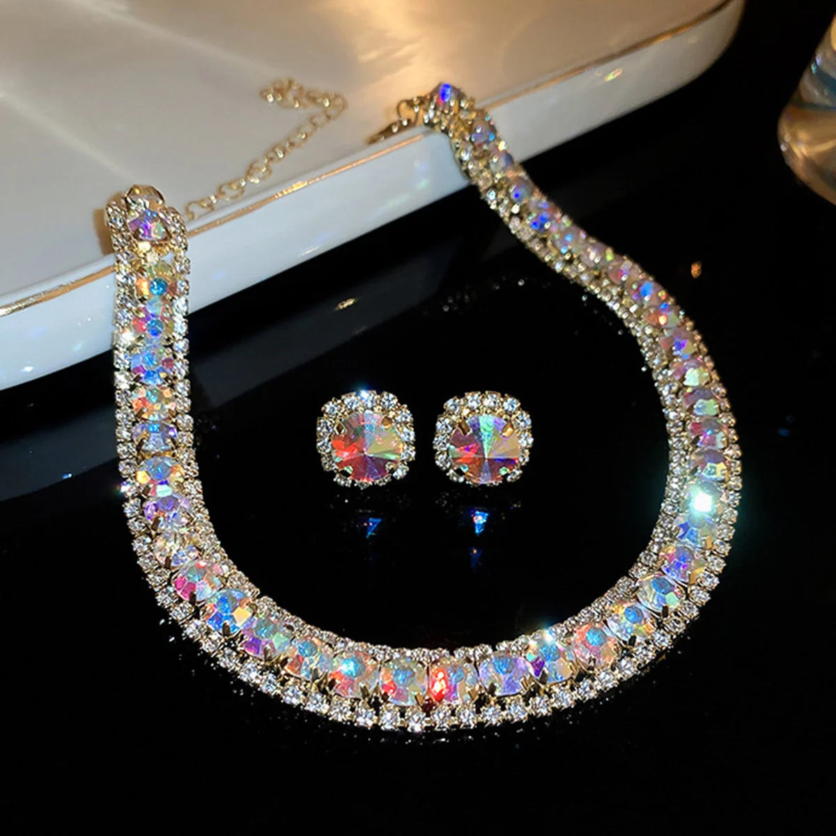 Éclat Géométrique - Ensemble Bijoux FYUAN