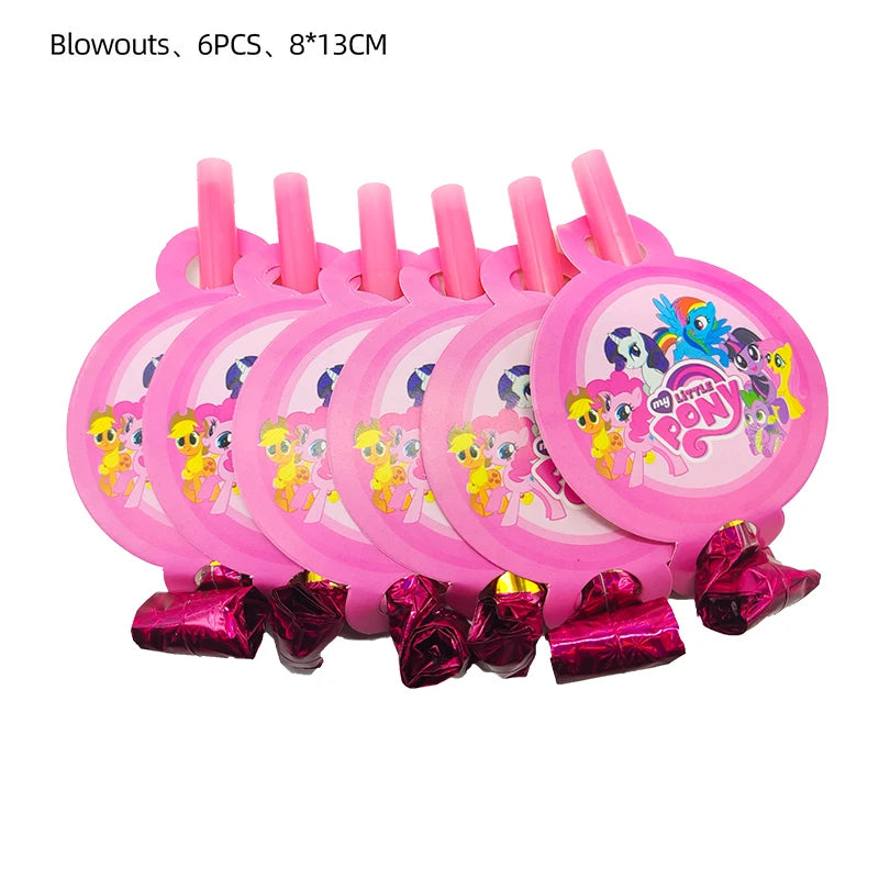 Ensemble Petit Poney Vaisselle Anniversaire Enfant