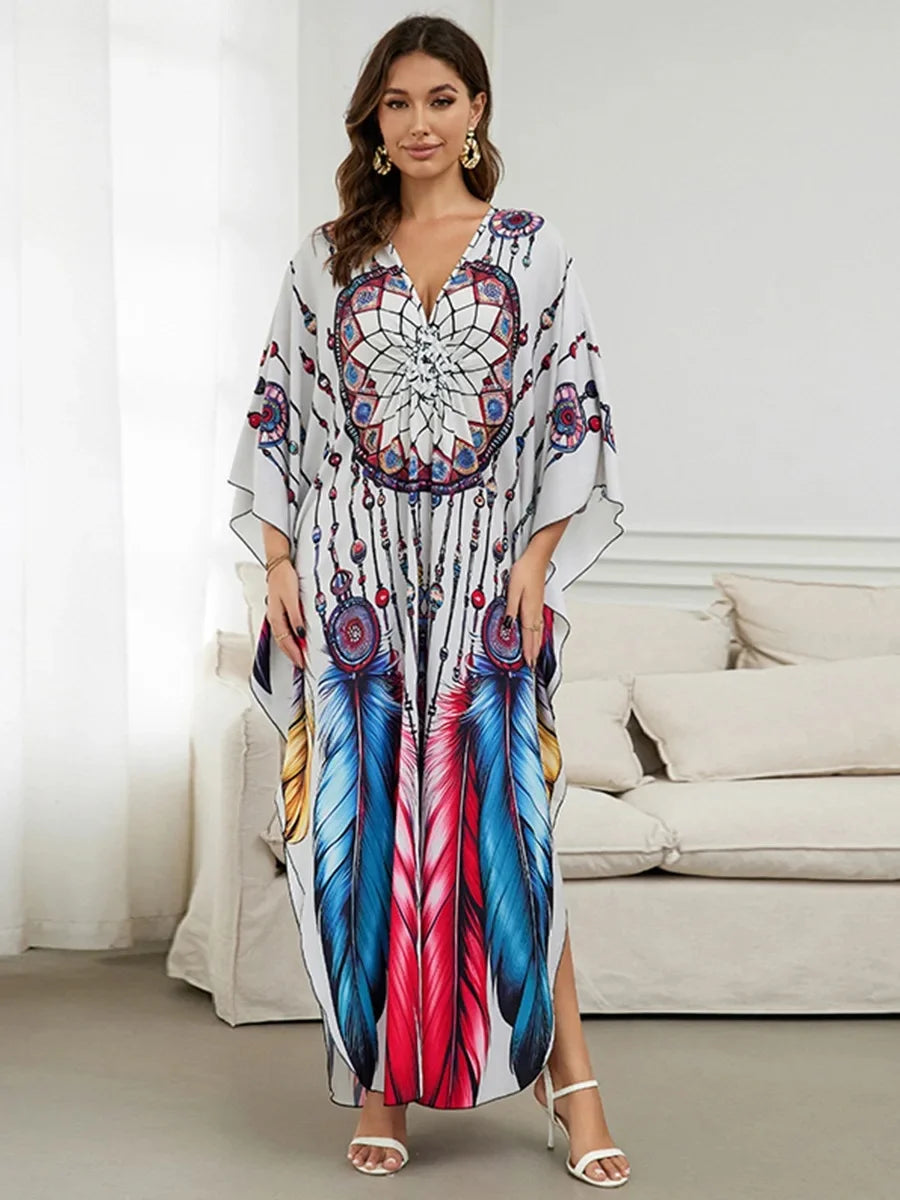 Chic Beach Robe & Kids Bikini Set - Sun Protection