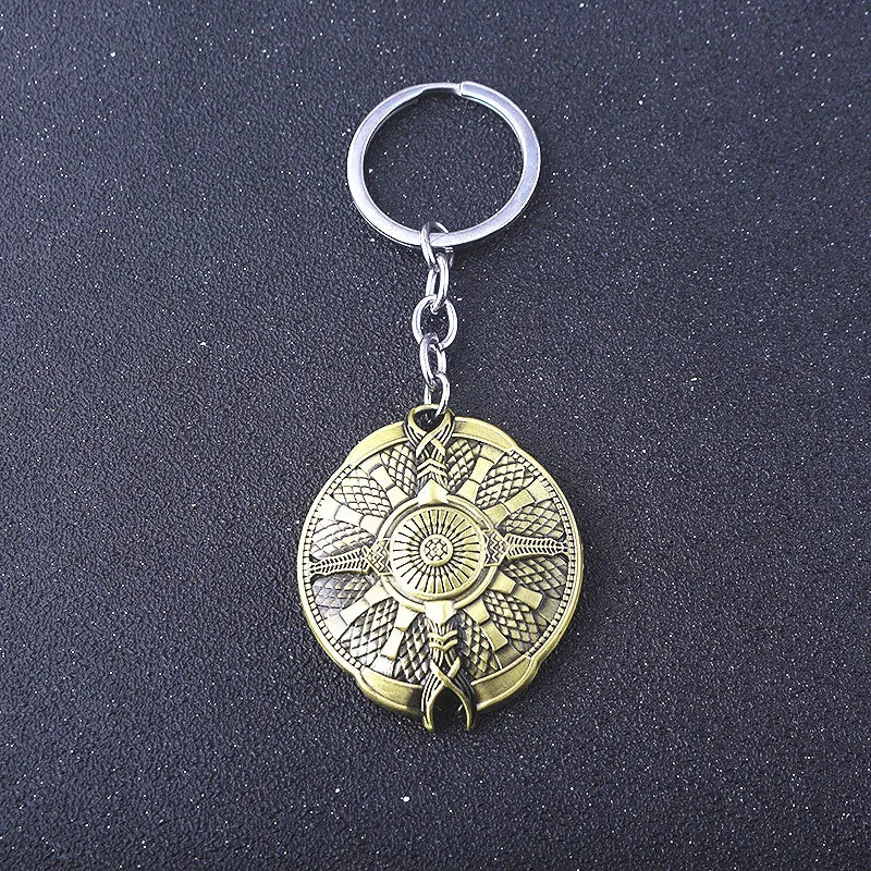 Porte-clés Kratos : Lame du Chaos en métal élégant